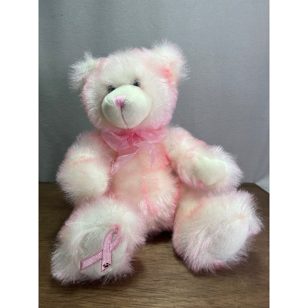Build-A-Bear Hopeful Wishes Pink Breast Cancer Awareness 2001 Vintage Y2K 16"